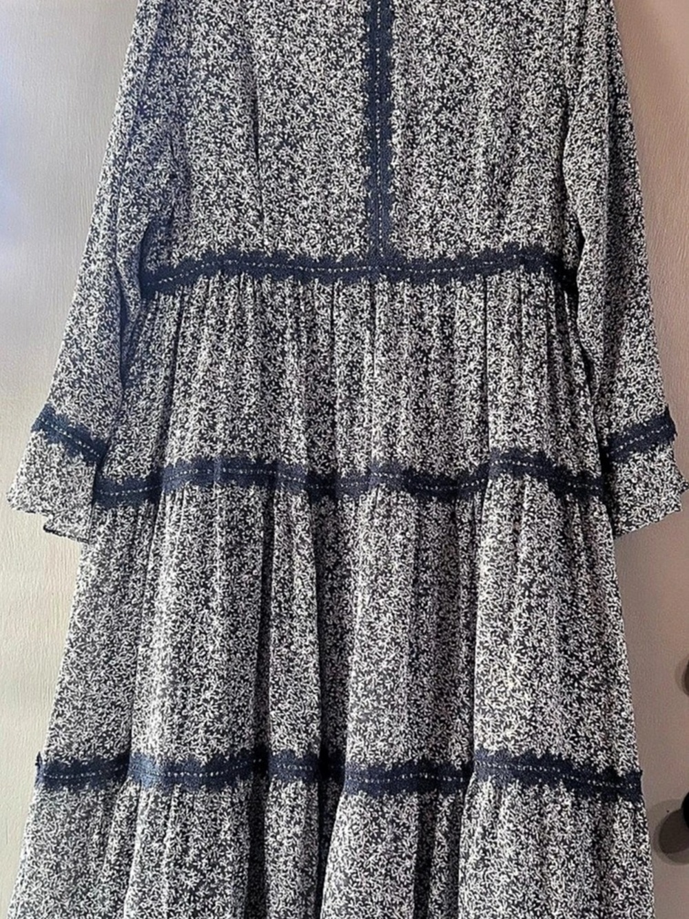 Dainty Jewells Floral Midi Dress Blue & White xxl